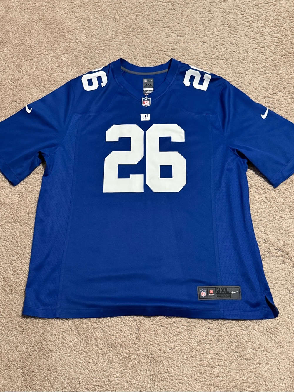 Men’s NY Giants Saquon Barkley Nike jersey (size 3XL)
